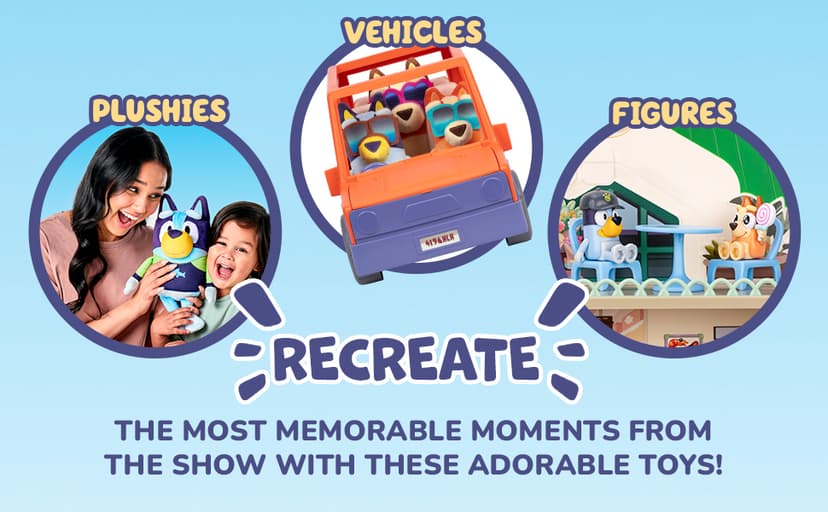 Bluey Shopping List Game, Join Bluey, Bingo, Bandit & Chilli On A Fun Supermarket Adventure, Race to Fill Your Trolley in This Fun Memory and Matching Game, for Ages 3+, 2-4 Players