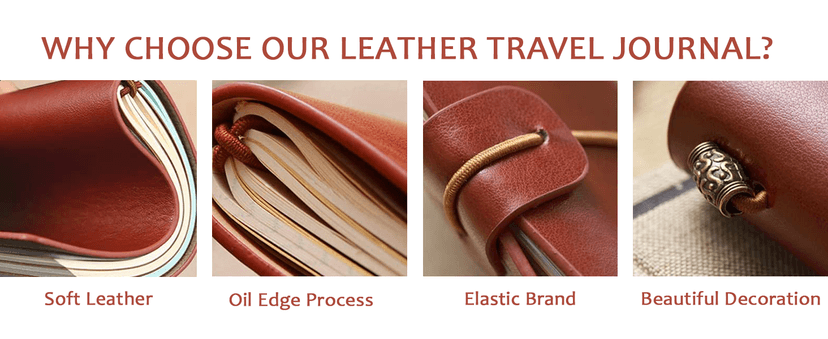 Hiipeenow Brother Gifts from Sister, Leather Travel Journal 140 Pages Presents, Birthday Graduation Christmas Valentines Fathers Day Wedding Day Gifts for Brother