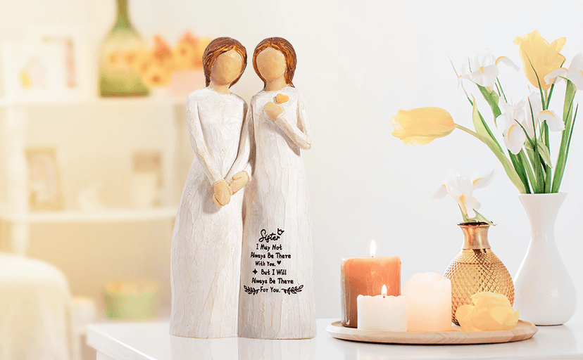 Sister Gifts for Women,4.90” Sister Gifts Figurine for Best Friend,Sister Birthday Gifts,Sisters Gifts from Sister,Women Gifts for Sister and Best Friend on Birthday and Sisters' Day
