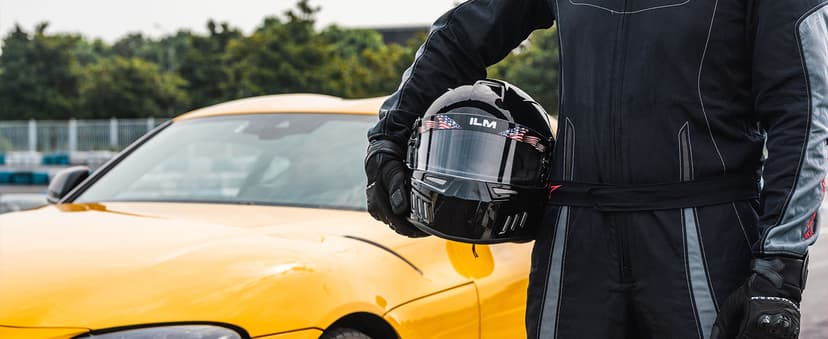 ILM Snell SA2025 Full Face Auto Racing Helmets Lightweight Fiberglass for Adult Men and Women Model 890