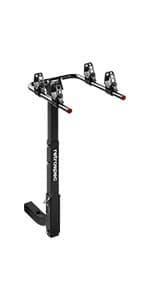 Retrospec Lenox 2-5 - Bike Hitch Rack for Cars, Trucks, SUVs with 2” Hitch | Foldable Steel Frame with Anti-Rattle Adapter, Tie Down Cradles and Straps - Fits Most Frames