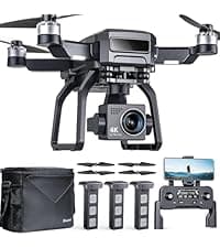 Bwine F7GIM 6K Photo Drone with Camera for Adults, 3-Axis Brushless Gimbal, 4K/30fps Video, GPS Smart Control, Plus 70Mins Flight Time, 10000Ft FPV Digital Transmission and TOF Safety Support