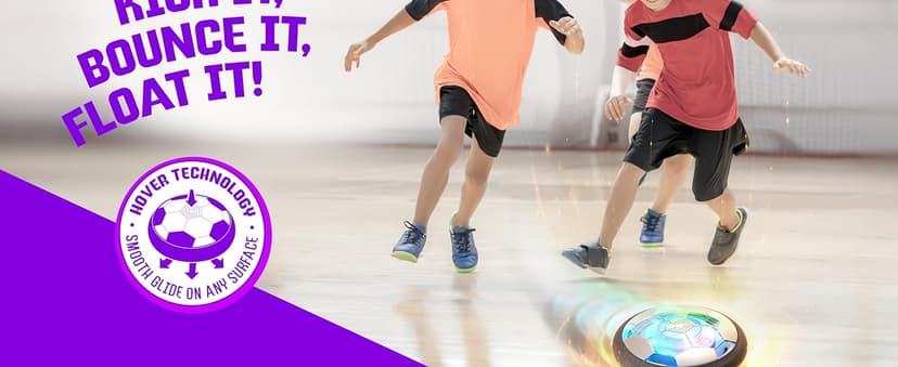 Hover Soccer Ball for Kids - Boy Birthday Gifts - Indoor Toy Games Gift for Boys Age 6, 7, 8, 9, 10, 11, 12 Year Old - Light-Up Toys Game for Kid - 6-8, 8-12 - Gift for 8 Year Olds (Single)