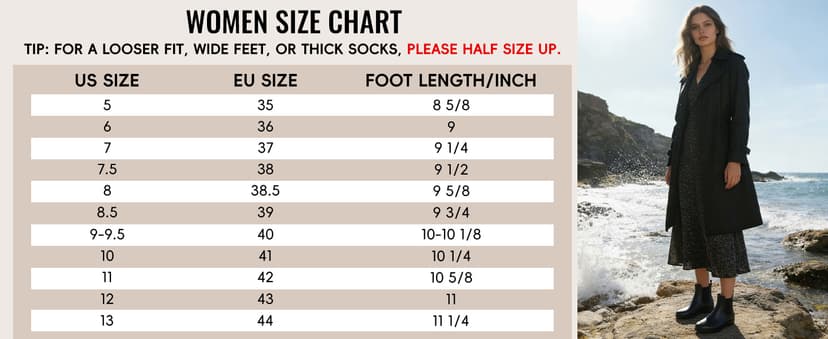 Asgard Women's Ankle Rain Boots Waterproof Chelsea Boots