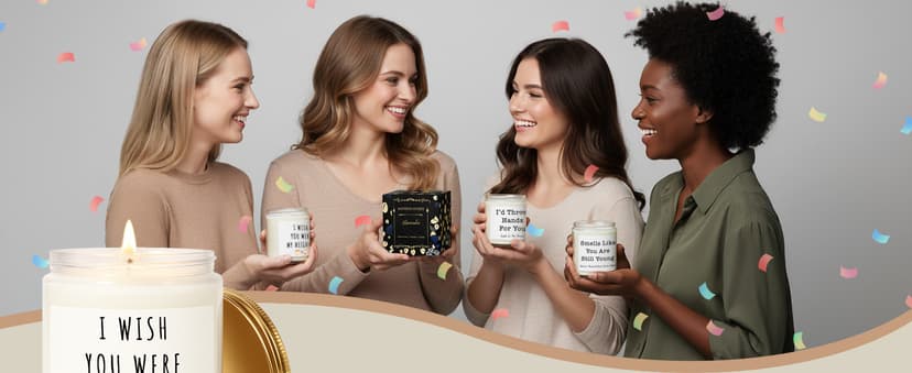 Gifts for Women, Birthday Gifts for Women, Unique Friendship House Warming Gift for Womens, Best Friend, Her, Sister, Bestie, Funny Lavender Scented Candles with Replaceable Stickers Gift Ideas