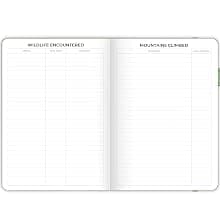 Travel & camping diary, nature adventure record book, 5.8 x 8.3 in eco leather notebook, gift for hikers & campers Clever Fox Hiking Journal for Women & Men, Trail Log Book, Forest Green B0DWSW8XN7