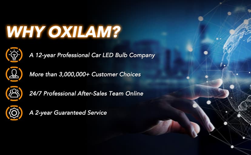 OXILAM H7 LED Light Bulb, 60000LM 10X Brighter 6500K White, Anti-Flicker, 60,000Hrs Lifespan, Plug and Play, H7 Fog Compatible with Cars Trucks SUVs, Pack of 2