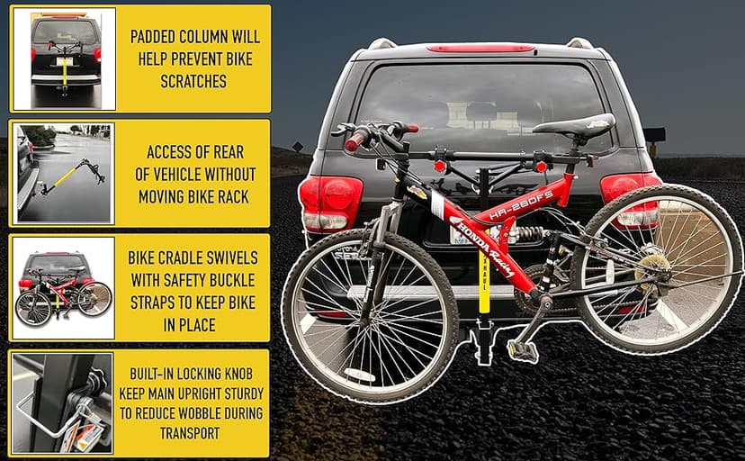 MaxxHaul 50025 Hitch Mount 2 Bike Rack For Cars, Trucks, SUV's, Minivans - 100 lb. Capacity