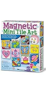 4M Magnetic Mini Tile Art, Art & Crafts DIY Kit, For Boys & Girls Ages 8+