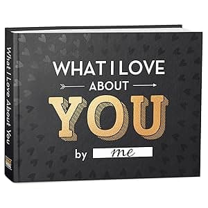 What I Love about You Book - Fill-in-the-Blank Book for Men, Boyfriend, Women, Girlfriend, Husband, Wife, Him, Her - Couples Gifts for Anniversary, Christmas & More - Stocking Stuffer for Men, Women