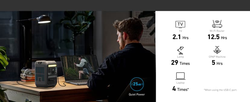 Anker Solar Generator SOLIX C300 with 60W Solar Panel, 288Wh Portable Power Station, 300W (600W Surge), LiFePO4 Battery, 140W Two-Way Fast Charging, for Outdoor Camping, Traveling, and Emergencies