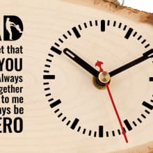 BeauGift Dad Gifts, Wooden Clock Gifts for Daddy from Daughter Son Kids, Dad Birthday Gift Idea for Papa Who Wants Nothing, Christmas from Child to My Dad