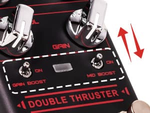 JOYO Bass Guitar Pedals High Gain Overdrive Effect Pedal with Independent Mid Frequency and Gain Boost for Bassist Electric Guitar Bass (DOUBLE THRUSTER R-28)