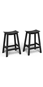 nevilywood Compact Stackable Adirondack Chairs Set of 4, 26.3" Wide HDPE Outdoor Patio Chairs - Durable, Space-Saving Design for Porch, Lawn or Garden, Black