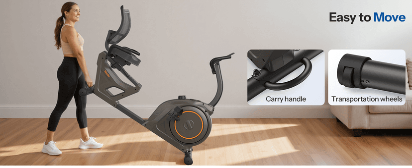 Niceday Recumbent Exercise Bike, Recumbent Bike for Home, Recumbent Stationary Bike 400LBS Weight Capacity, Magnetic Recumbent Bike with Smart APP, LCD Monitor, Heart Rate Handle