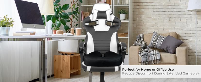 5 STARS UNITED Seat Cushion - Memory Foam Chair Cushion for Tailbone Pain Relief - Ergonomic Support for Coccyx, Sciatica & Butt - Office, Desk & Gaming Chair, Car Seat, Wheelchair, Airplane, Black