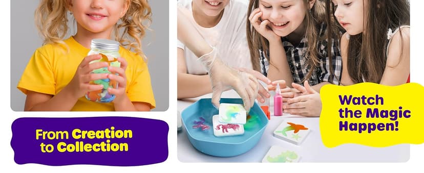 Dan&Darci Aqua Fairy Water Gel Kit for Kids - Craft for Kids - Magic Elf Toy Kits - Waters Pets - DIY Squishy Maker - Make Your Own Squishies Toys Crafts for Boys & Girls Ages 6-12