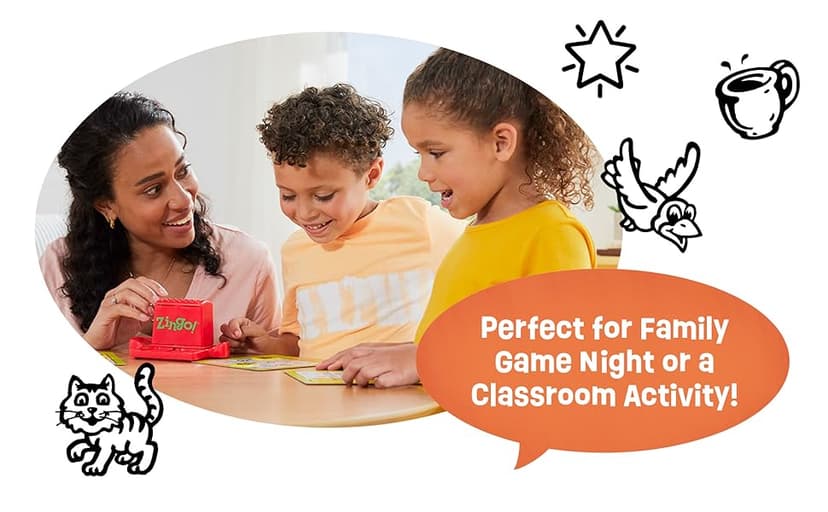 ThinkFun Zingo Bingo Award Winning Preschool Game for Pre-Readers and Early Readers Age 4 and Up - One of the Most Popular Board Games for Boys and Girls and their Parents (97700)