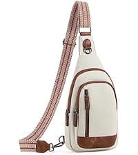 CLUCI Crossbody Bags for Women Men,Leather Sling Bag Cross Body Backpack for Woman Gifts for Women Birthday Unique