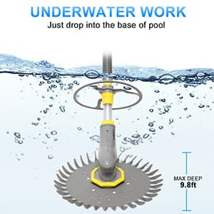 (2024 Upgrade) VINGLI Pool Vacuum Cleaner Automatic Sweeper Swimming Pool Creepy Vacuum (Grey)