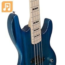GLARRY GP Series Full Size Electric Bass Guitar 4 String Beginner Kit Canadian Maple Fingerboard with Cable, Strap, Bag and Accessories(Blue)