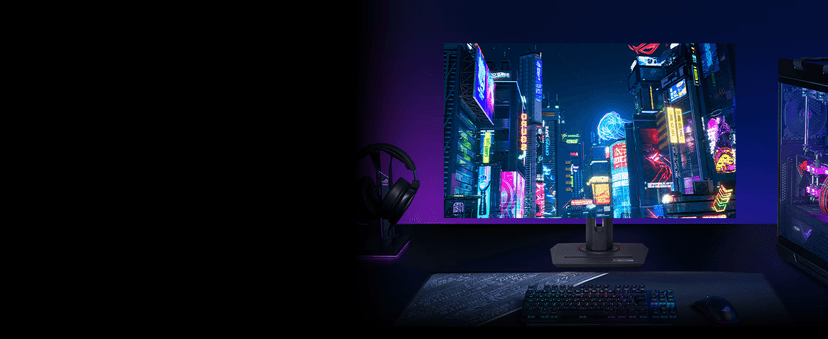 ASUS ROG Strix 27” 1440P OLED Gaming Monitor (XG27AQDMG) - QHD, Glossy OLED, 240Hz, 0.03ms, Custom Heatsink, Anti-flicker,Uniform Brightness, G-SYNC Compatible, 99% DCI-P3, DisplayWidget, 3yr warranty