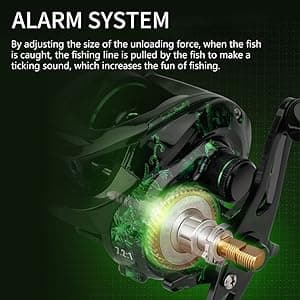 Fishing Baitcasting Reel, Baitcaster Fishing Reels with 18+1BB Stainless Steel Ball Bearings,Magnetic Braking System for Fishing Saltwater Freshwater, Available in 7.2:1