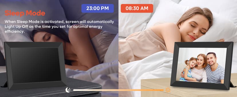 BIGASUO Digital Picture Frame, 10.1" Frameo Digital Frame WiFi with 32GB Memory, 1280x800 IPS Touch Screen, Send Photos/Videos from Your Phone Anywhere, Photo Gifts for Parents and Grandparents