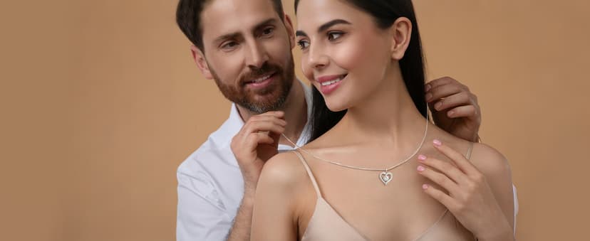 Moissanite Heart Necklaces for Women, 1-3 Carat Moissanite 925 Sterling Silver Necklace, Anniversary Present for Women, Birthday Gifts for Wife, Jewelry Gifts for Christmas, Valentine's Day