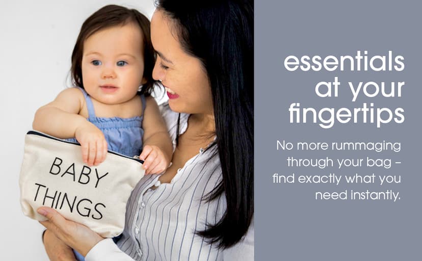 Pearhead Unisex Mommy and Baby Things Travel Pouch, 2 Count (Pack of 1)