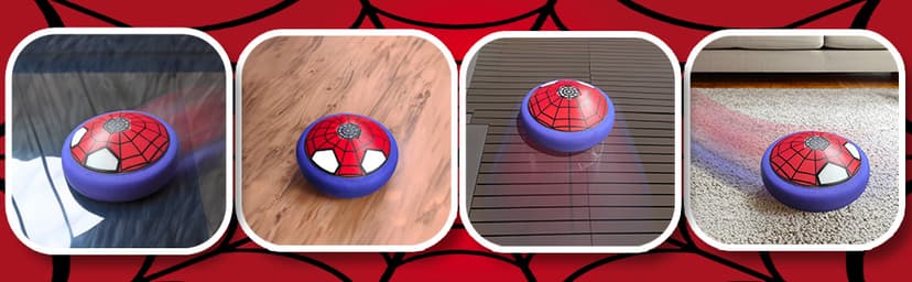 Soccer Toys for Boys 4-6 Hover Soccer Ball Indoor Gifts for Boys Kids Toys Birthday Gifts for 4 5 6 7 8 9 10 Year Old Boy Air Floating Soccer Toy with LED Lights Foam Bumper