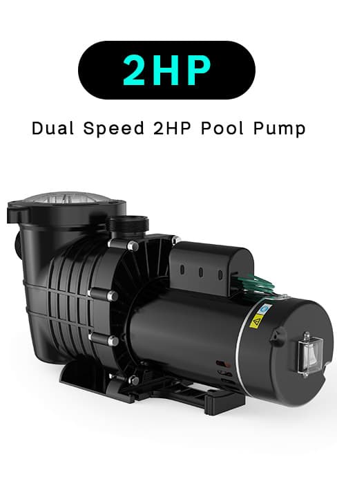 Pool Pump Above Ground/Inground, 2 HP 6900GPH Powerful Selfpriming Pool Pumps for 15,000-31,000 Gallons Pools, Dual Voltage Swimming Pool Pump with Strainer Basket & Drain Plug (2.0HP)