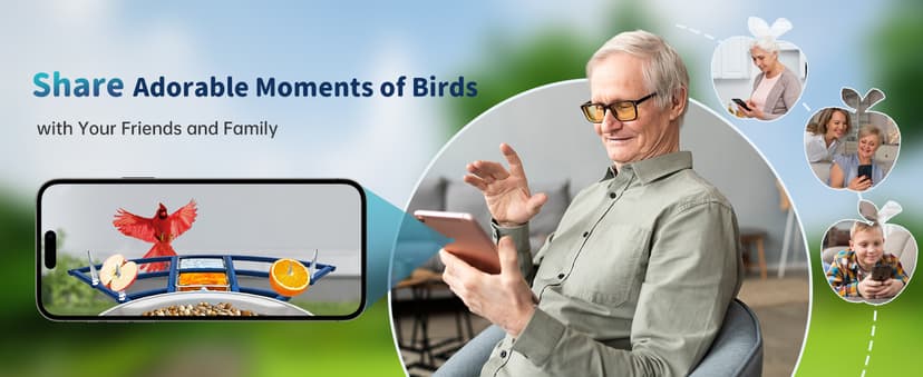 Smart Bird Feeder with Camera Solar Powered & AI Bi rd Identification, 2.4Ghz WiFi Bird feeders for Outdoors, 2K Live Video, Nstant Arrival Alerts - Gifts for Women