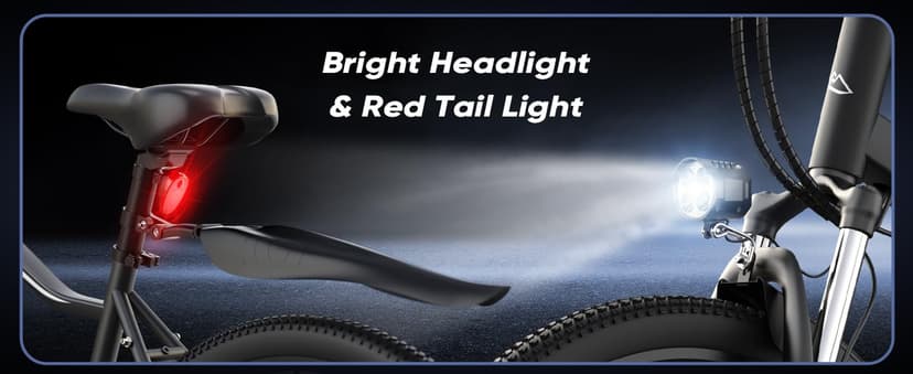 Electric Bike - Electric Bike for Adults 500W, Up to 55 Miles, 20MPH Electric Mountain Bike, 26'' Tires Lightweight E-Bike for Commuting Mountain Road Sand