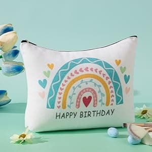 Birthday Gifts Basket for Women,Happy BD Box for Her,Tuning to a New Year Old Female Gifts Bag,Unique Canvas Tote Bag Bday Presents Set Ideas for Mom Best Friend Sister Aunt Teacher Coworker Grandma