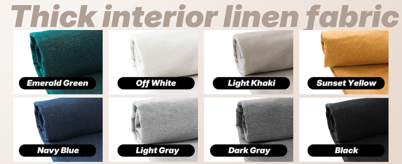 Suitable for Home Furniture Interior Decoration Fabric, coarse Texture Thickened Linen, Excellent Breathability, Handmade DIY Material (Light Gray, 1 Yard pre Cut)