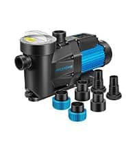 VIVOHOME 2.0HP Pool Pump - 115V/230V Self-Priming Motor - In/Above Ground - 6800GPH Energy Efficient - 1.5", 2", and 1.25"-1.5" Connectors w/Strainer Basket