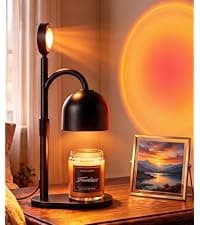 Candle Warmer Lamp with Timer Dimmer Adjustable Height for New Home Bedroom,Mothers Day Gifts,Vintage Home Decor for Scented Jar