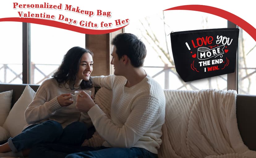 I Love You Gifts for GF Valentines Gift Bags Valentines Day Gift I Love You Cosmetic Bag for Her Anniversary Bag for Girlfriend Wife Women
