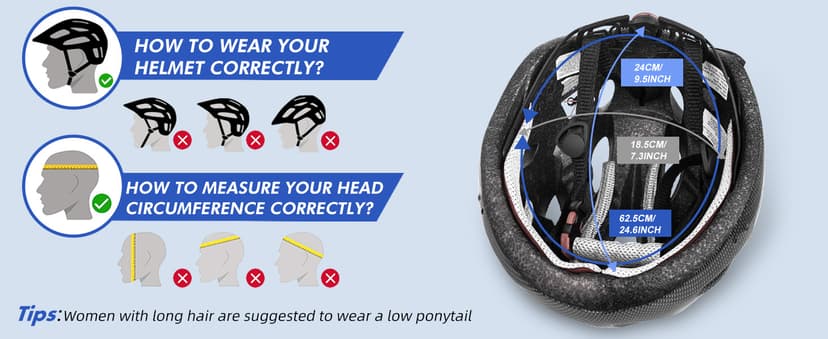 Zacro Adult Bike Helmet Lightweight for Men Women Comfort with Pads&Visor, Certified Bicycle Helmet for Adults Youth Mountain Road Biker