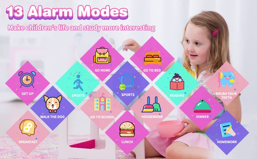 Kids Smart Watch Gift for Girls Age 5-12, 26 Games HD Touch Screen Watches with Video Camera Music Player Pedometer Flashlight 12/24 hr Educational Toys Birthday Gifts for Girls Ages 7 8 9 10