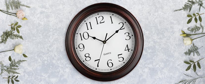 KECYET Wall Clock 10 Inch Battery Operated Silent Non-Ticking Wall Clock Vintage Retro Rustic Style Decorative for Bedroom Living Room Kitchen Home Office (Bronze)