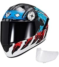 VCOROS Full Face Dual Visor Motorcycle Helmet for Adults Motorbike Street Bike Racing Helmets X9 DOT Approved with Black Visor