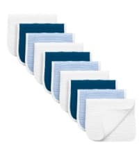 Synrroe Burp Cloths Large, Muslin Burp Cloths for Baby, Extra Absorbent and Soft, 6 Layers 20 by 10 Inches 100% Cotton (White Large 4 Pack)