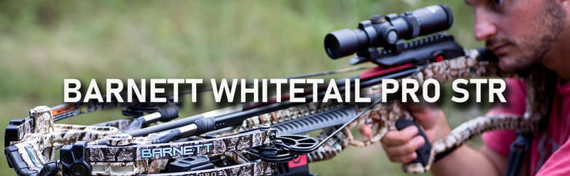 Barnett Whitetail Pro STR Crossbow, with 4x32mm Multi-Reticle Scope, Arrows, Lightweight Quiver