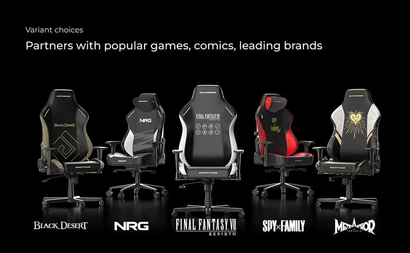 DXRacer Drifting L Ergonomic Video Gaming Chair with Lumbar Support and Headrest, Office Reclining Computer Chair for Adults (EPU Leatherette, Zero)