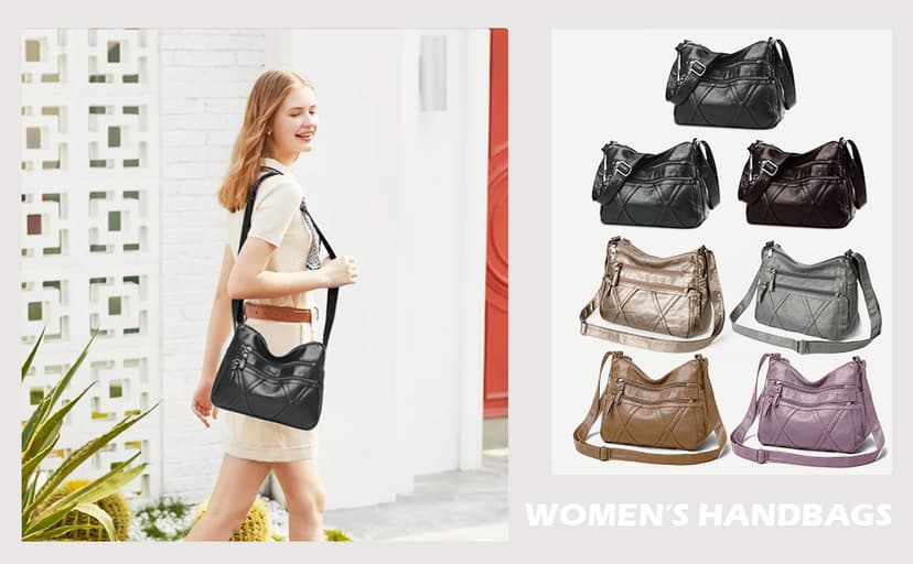 Gladdon Small Crossbody Bags for Women Leather Shoulder Purses Vegan Womens Cross body Bag Lightweight