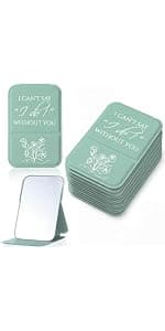 I Can't Say I Do Without You Quote, Proposal Gifts, Travel Small Makeup Mirror, Portable for Bridal Shower Wedding Party Novabright 6 Pcs Bridesmaid Gifts Bulk Bridesmaid Compact Mirror, White B0G6BL8C3R