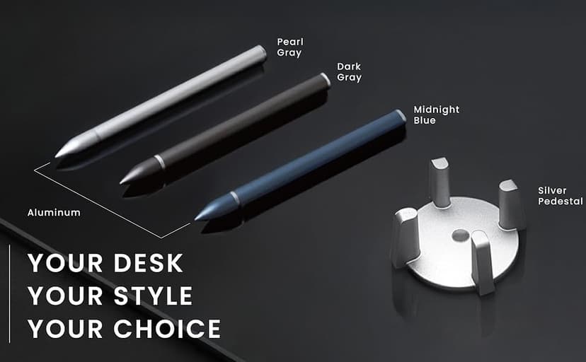 Vertically Standing Executive Ballpoint Pen with Top Grade Free-Flowing Ink Refill, Metal Made, Unique Gifts, Men Gifts Ideas novium Hoverpen - Luxury Pen for Men & Women, Midnight Blue B08VHS748C
