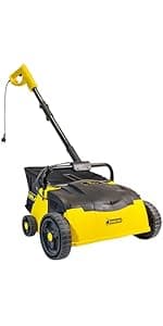 Artificial Turf Sweeper by Roll & Comb, Corded Electric Lawn Rake for Artificial Grass, Cool Gardening Gift, 25 Liter Leaf Collector, Model 302e, 19.8lb.